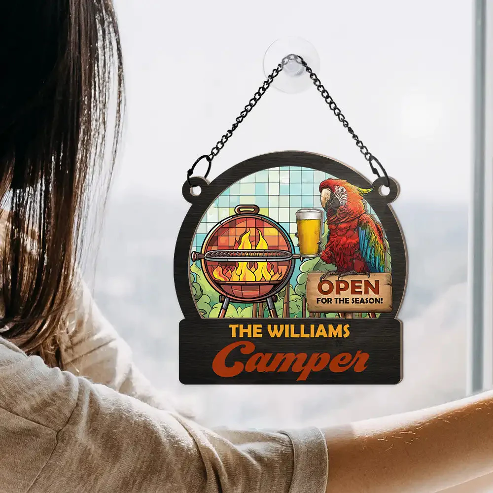 Personalized Window Hanging Sunshade Ornament - Open For The Season For Barbecue, Beer - Image 9
