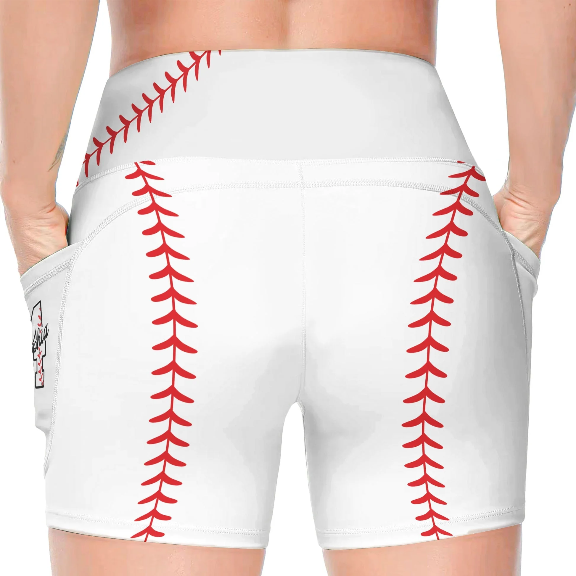 Personalized Women's Workout Shorts  Baseball Softball Football Basketball Lover - Image 3