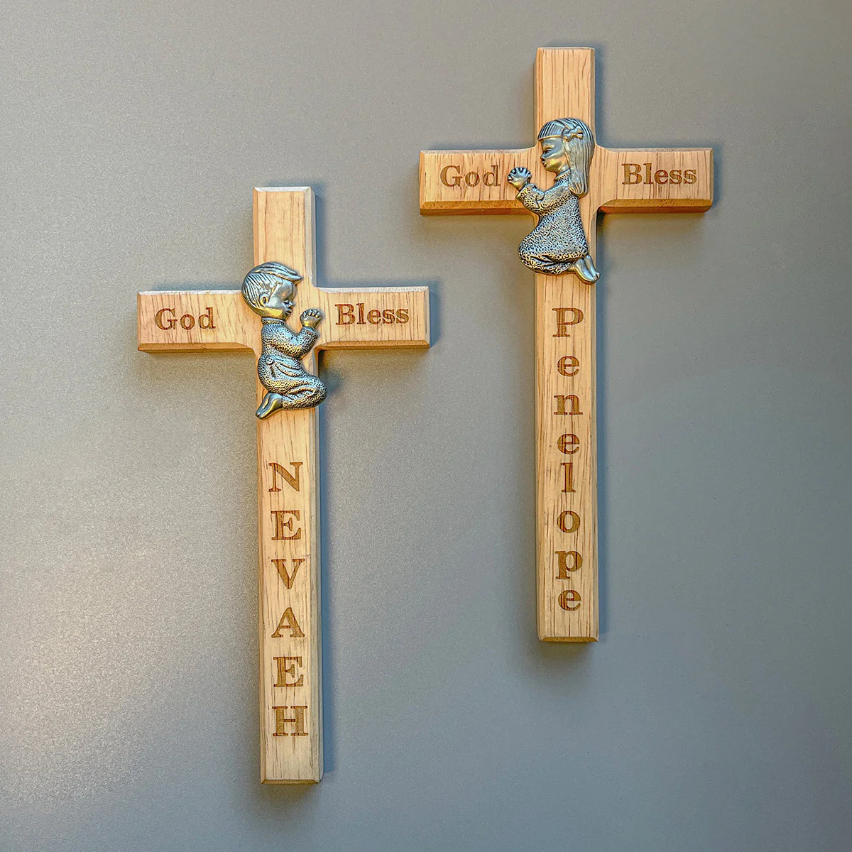 Personalized Wood Cross-Bless For Boys and Girls - Image 5