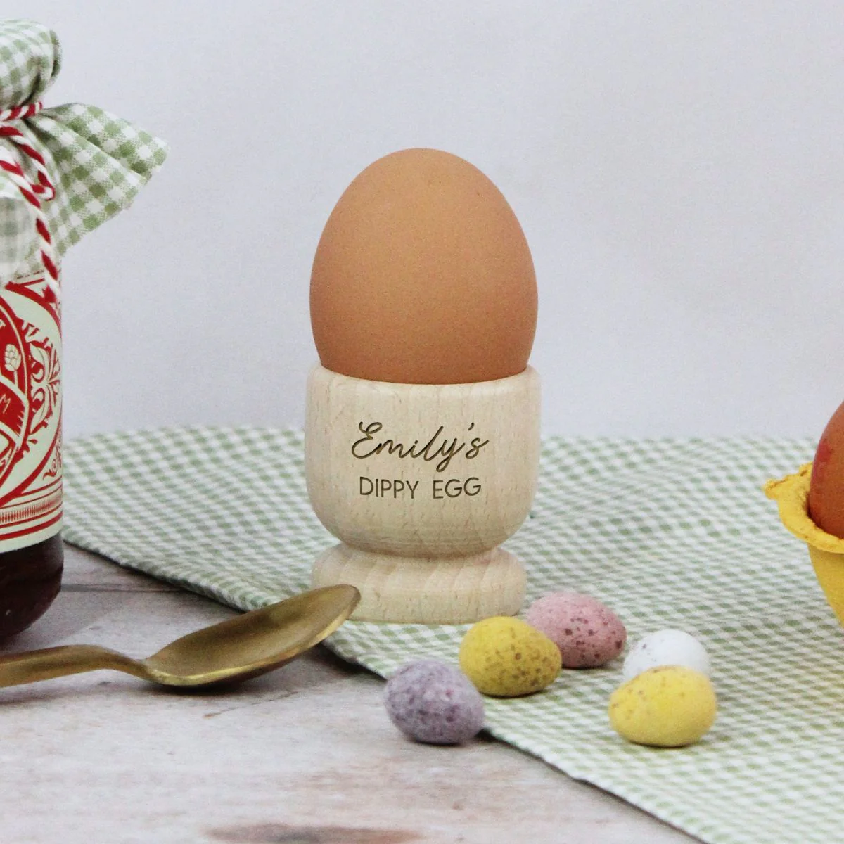 Personalized Wooden Egg Cup with Any Name, Easter Gift for Kids - Image 5