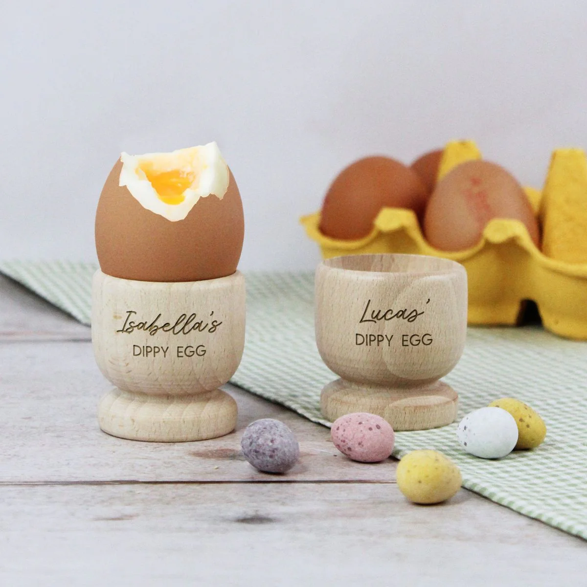 Personalized Wooden Egg Cup with Any Name, Easter Gift for Kids - Image 7