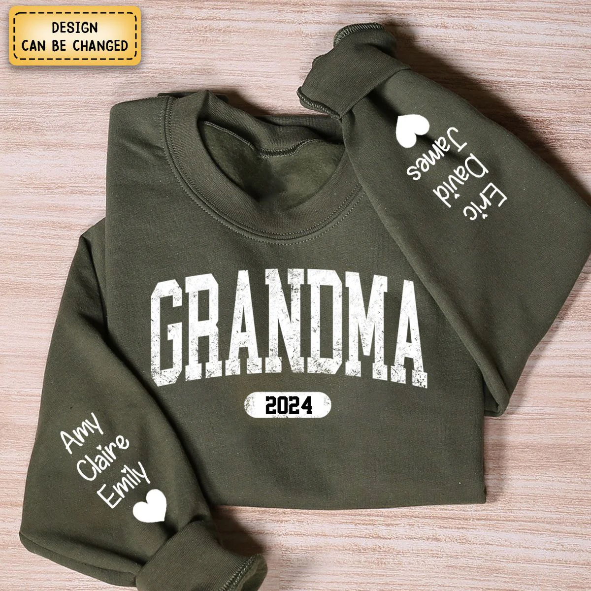 Personalized Yaya Est with Grandkid Names Sweatshirt - Image 2