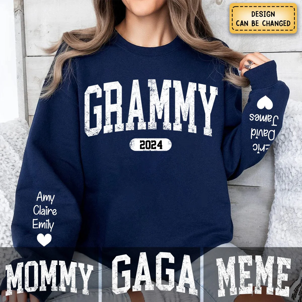 Personalized Yaya Est with Grandkid Names Sweatshirt - Image 5