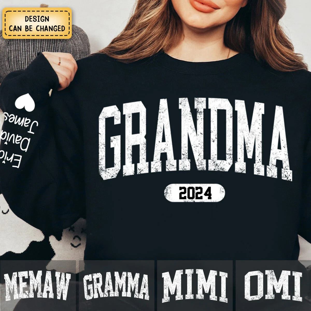 Personalized Yaya Est with Grandkid Names Sweatshirt - Image 6