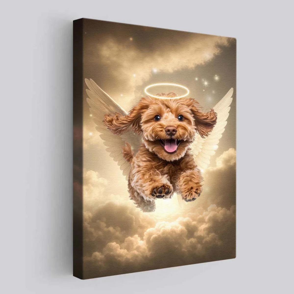 Pet Loss With Halo & Wings Heavenly - Personalized Customized Canvas Poster - Memorial Gift For Pet Lovers - Image 4