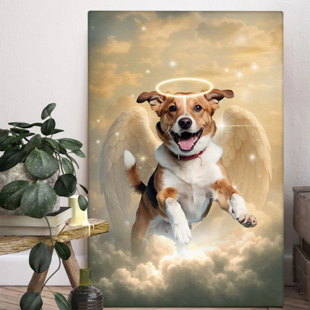 Pet Loss With Halo & Wings Heavenly - Personalized Customized Canvas Poster - Memorial Gift For Pet Lovers - Image 5