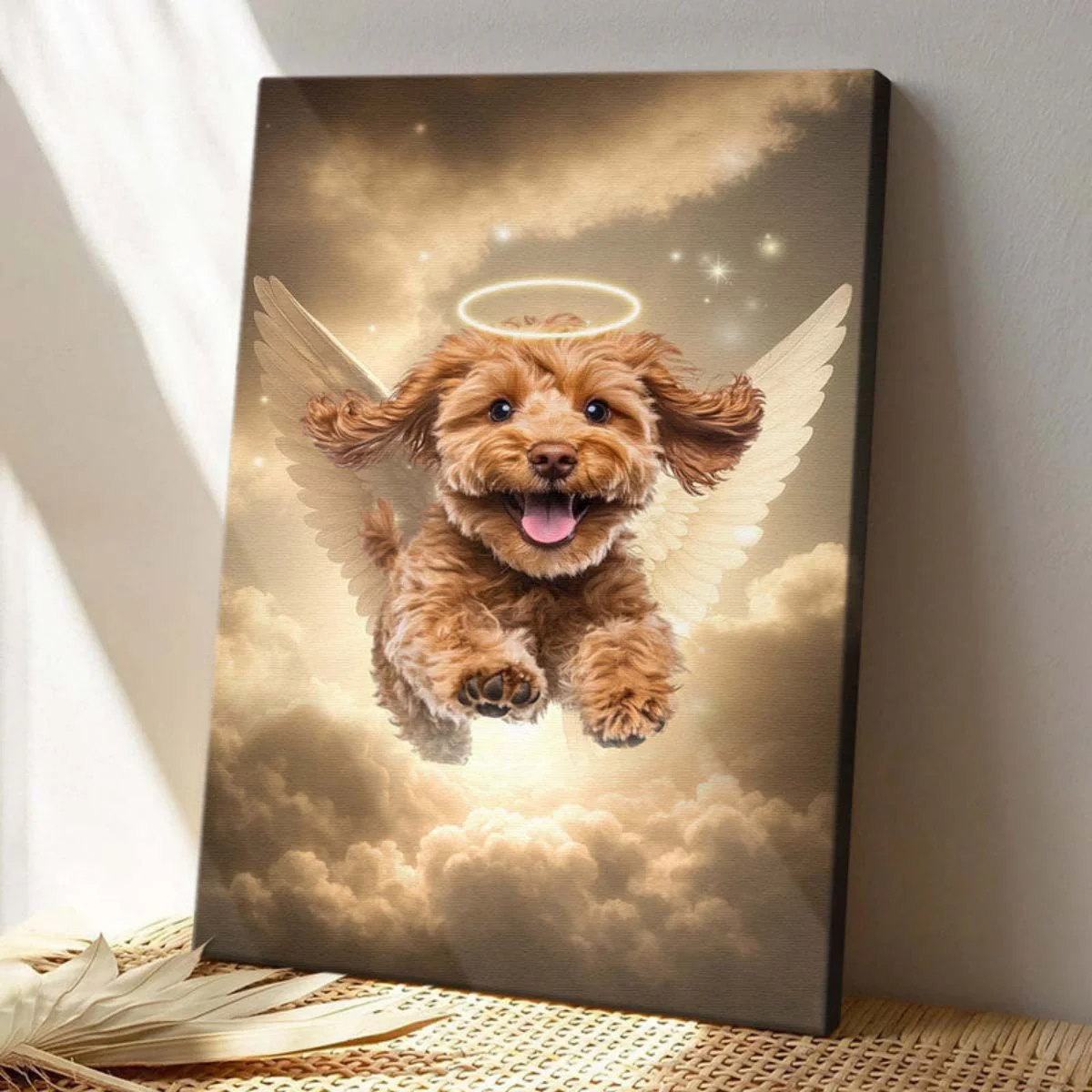 Pet Loss With Halo & Wings Heavenly - Personalized Customized Canvas Poster - Memorial Gift For Pet Lovers - Image 6