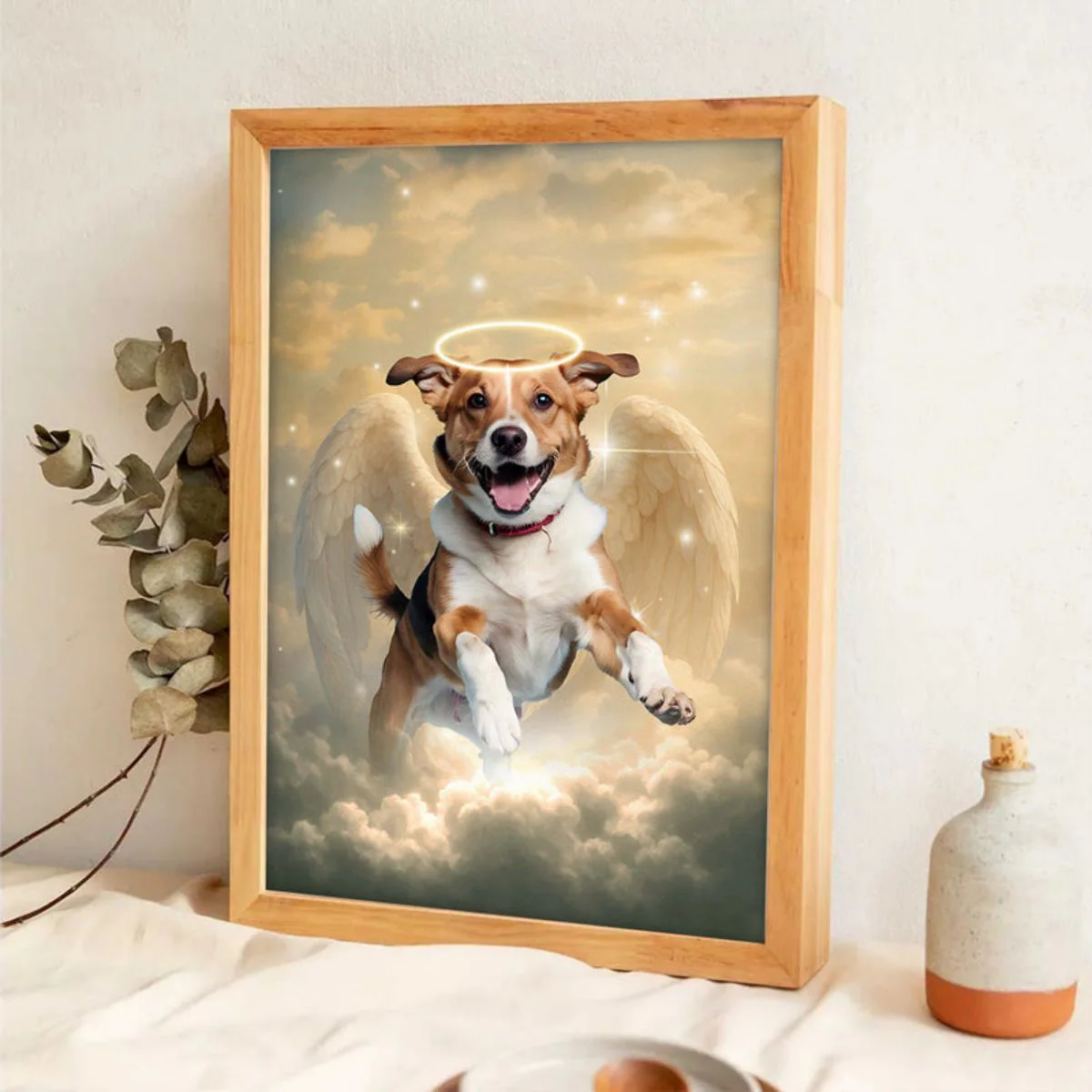 Pet Loss With Halo & Wings Heavenly - Personalized Customized Canvas Poster - Memorial Gift For Pet Lovers - Image 7