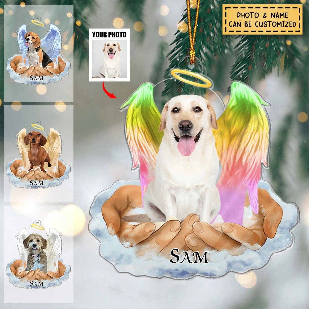 Pet Lovers Gifts - In The Hands Of God - Personalized  Acrylic Ornament - Image 2