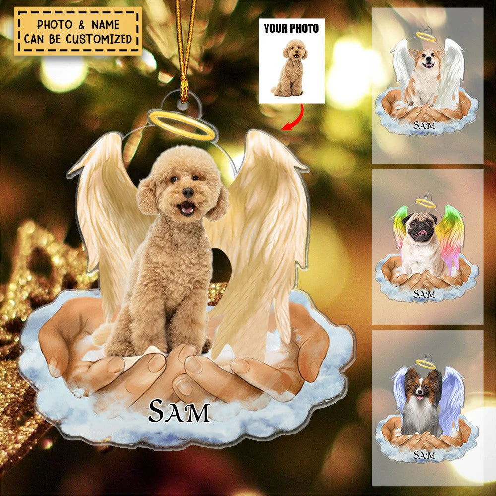 Pet Lovers Gifts - In The Hands Of God - Personalized  Acrylic Ornament - Image 5