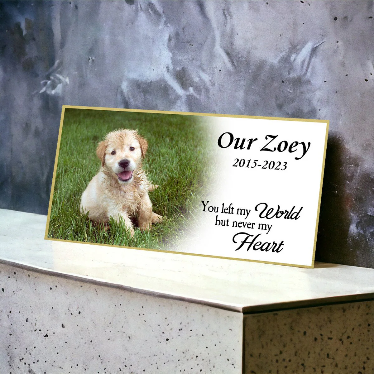 Pet Memorial Plaque, Personalized Photo Commemorative Urn Plaque - Image 10
