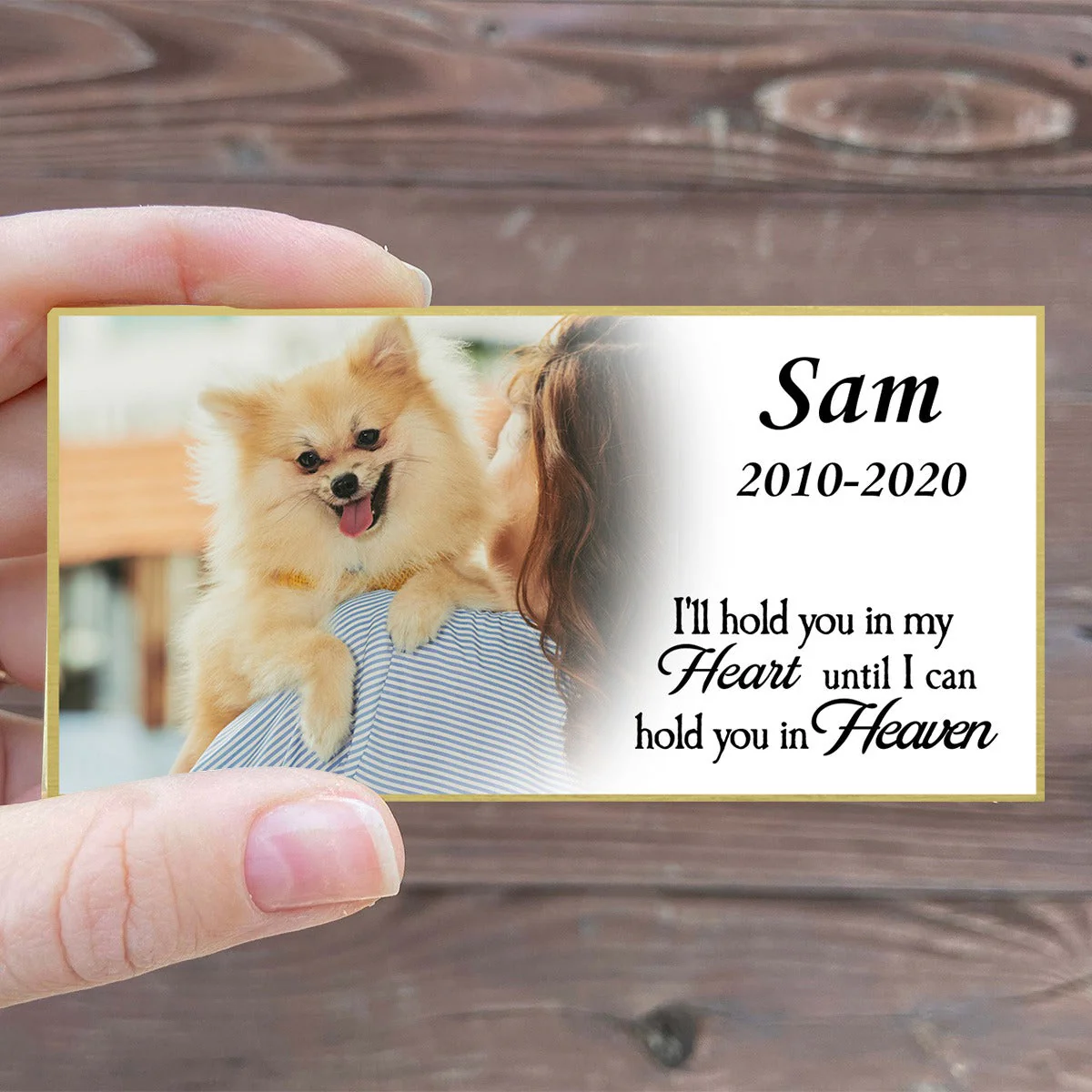 Pet Memorial Plaque, Personalized Photo Commemorative Urn Plaque - Image 11