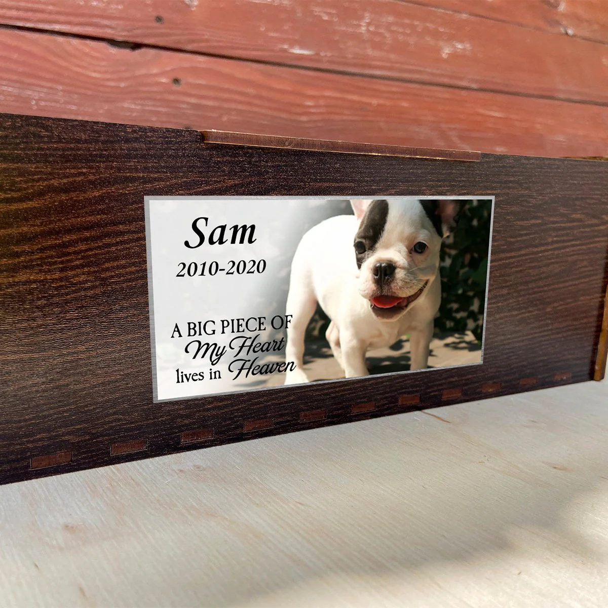 Pet Memorial Plaque, Personalized Photo Commemorative Urn Plaque - Image 3