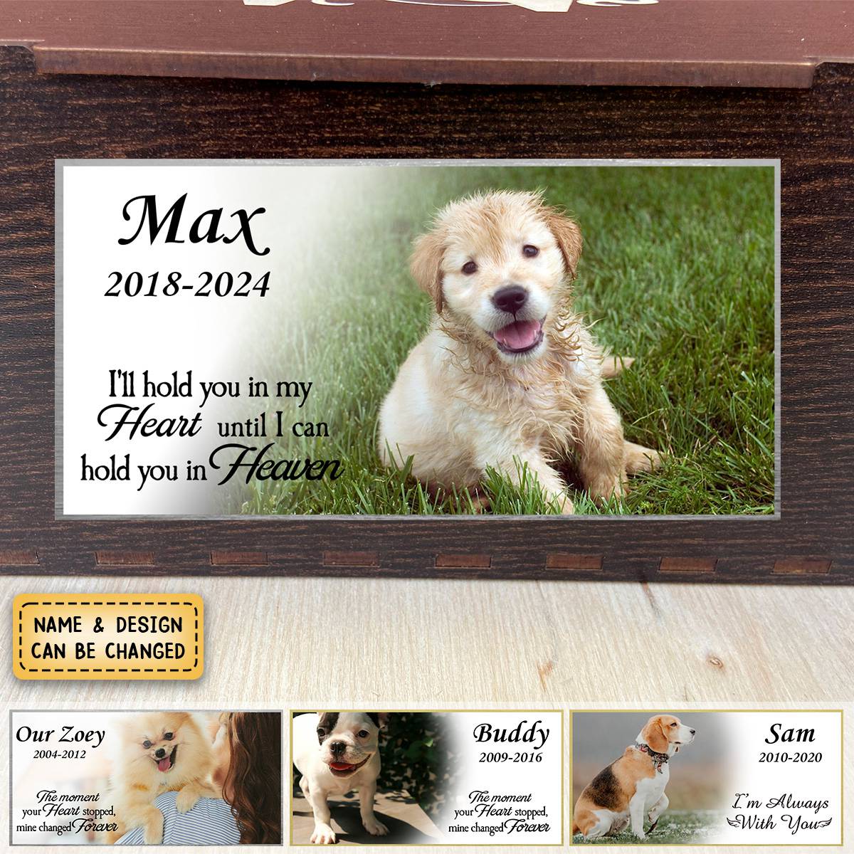Pet Memorial Plaque, Personalized Photo Commemorative Urn Plaque - Image 7
