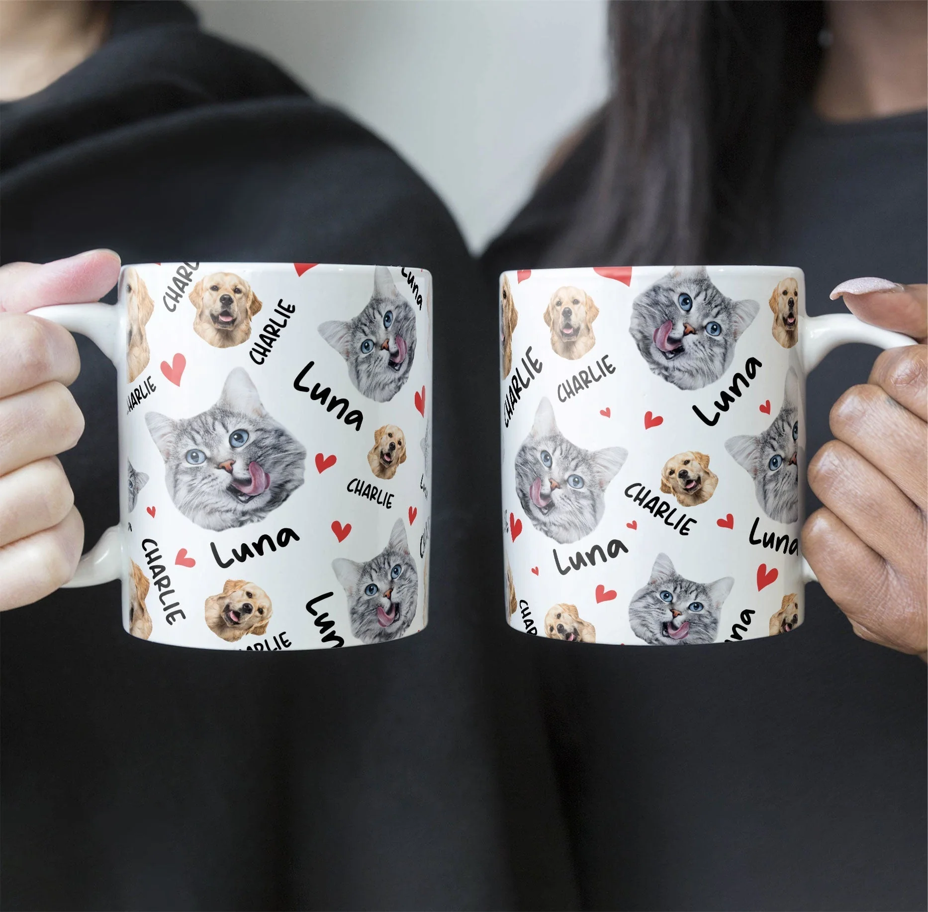 Pets Face And Name - Personalized Photo Mug Gift For Dog Lover Pet Lover - Image 2
