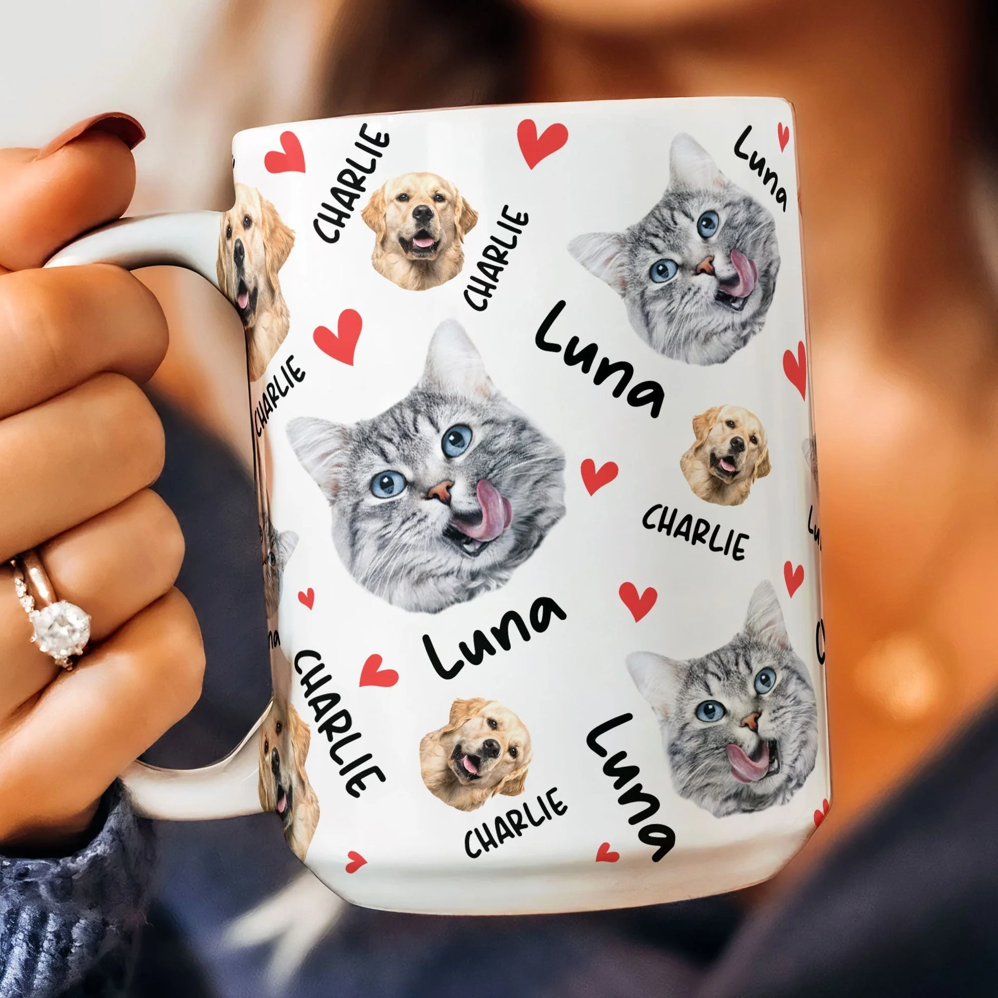 Pets Face And Name - Personalized Photo Mug Gift For Dog Lover Pet Lover - Image 5