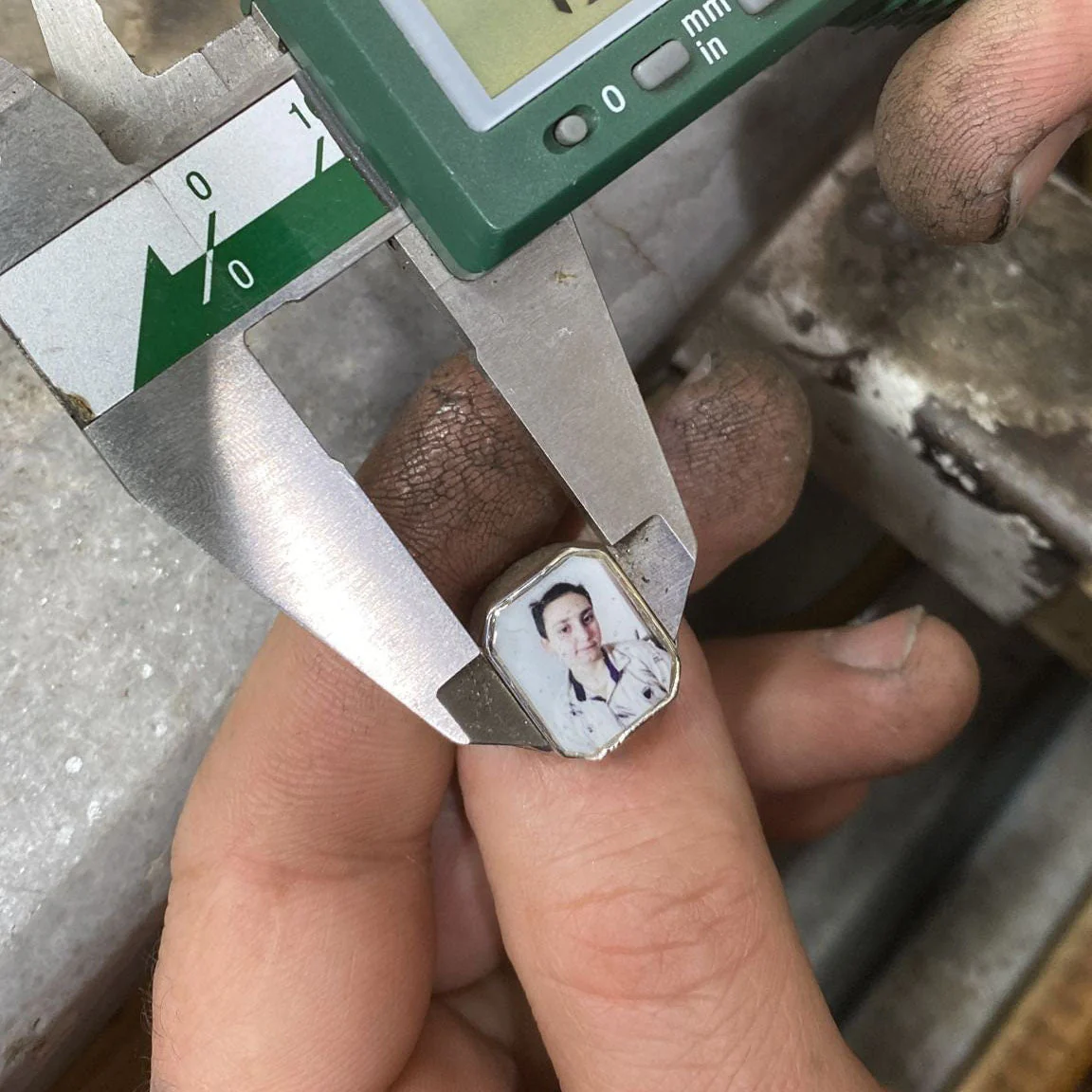 Photo Ring With 2 Birthstones, Personalized Gift for Her - Image 7