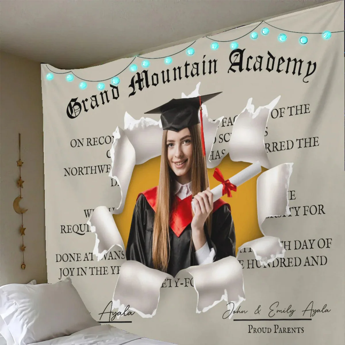 Photos Custom-Personalized Graduation Wall Tapestry - Image 2
