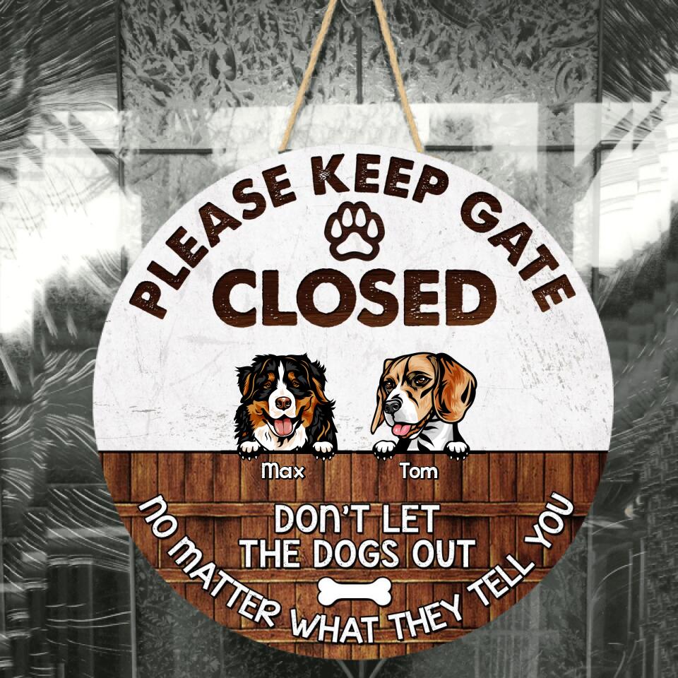 Please Keep Gate - Personalized Wooden Sign - Gift For Dog Lovers - Image 2
