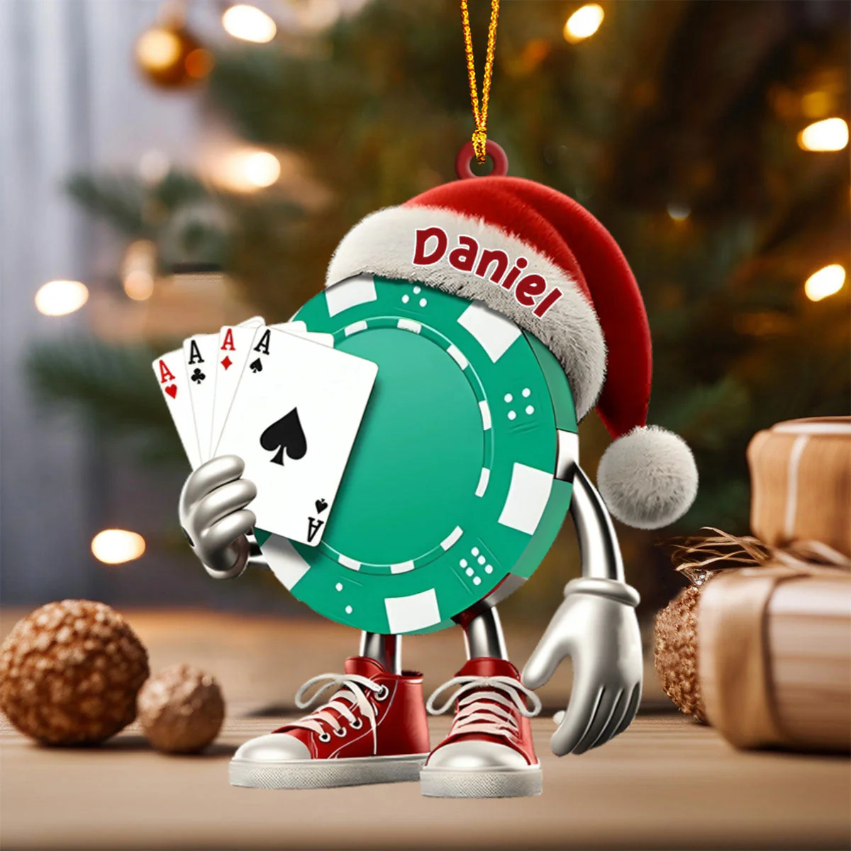 Poker Christmas Ornament, Personalized Ornament - Image 6