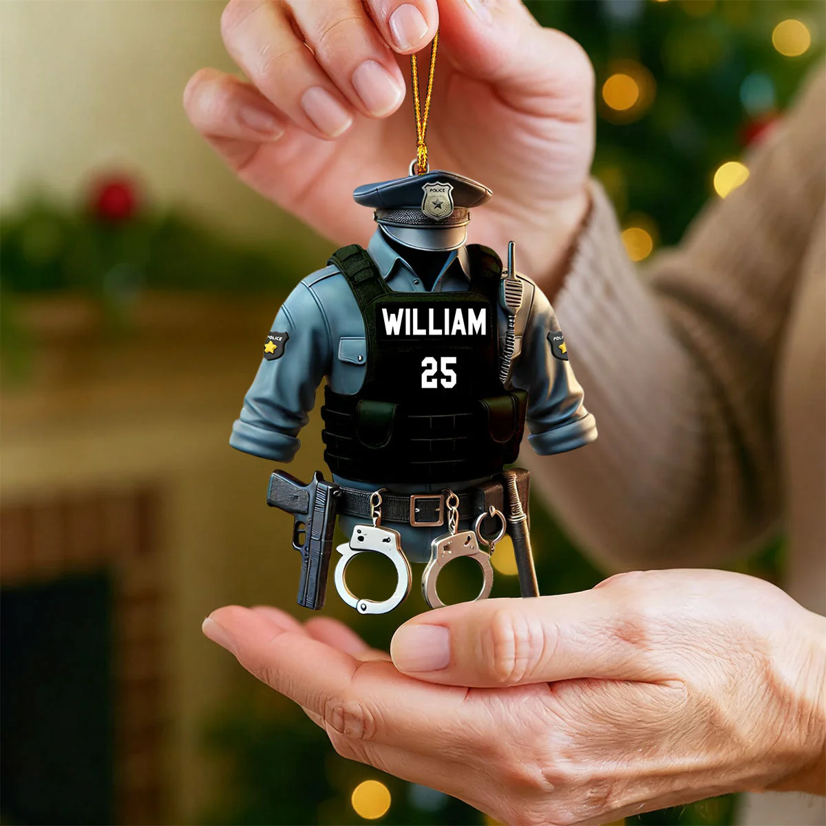 Police Uniform - Personalized Ornament Christmas Gift for Police - Image 2