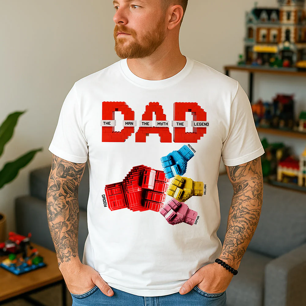 Powerful Punch Dad - Personalized T Shirt Gifts For Dad - Image 4