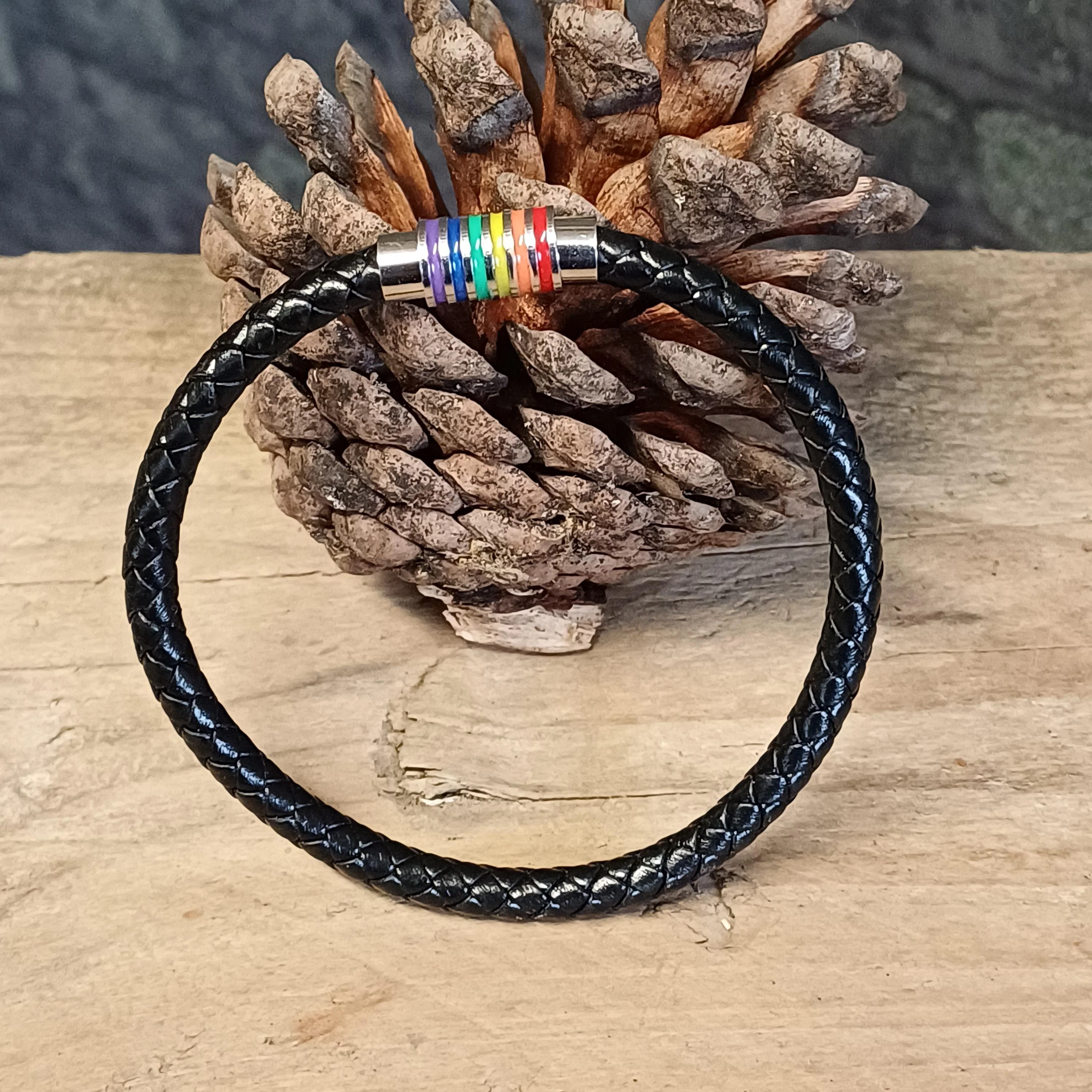 Pride Day - Rainbow Coloured Clasp Magnetic Bracelet - Image 4
