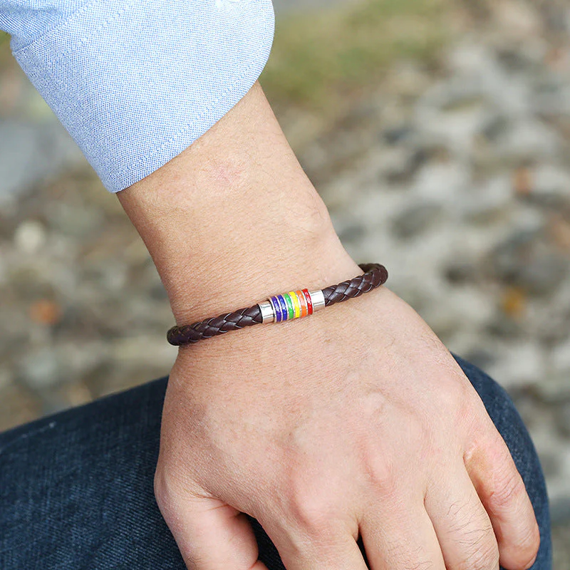 Pride Day - Rainbow Coloured Clasp Magnetic Bracelet - Image 5