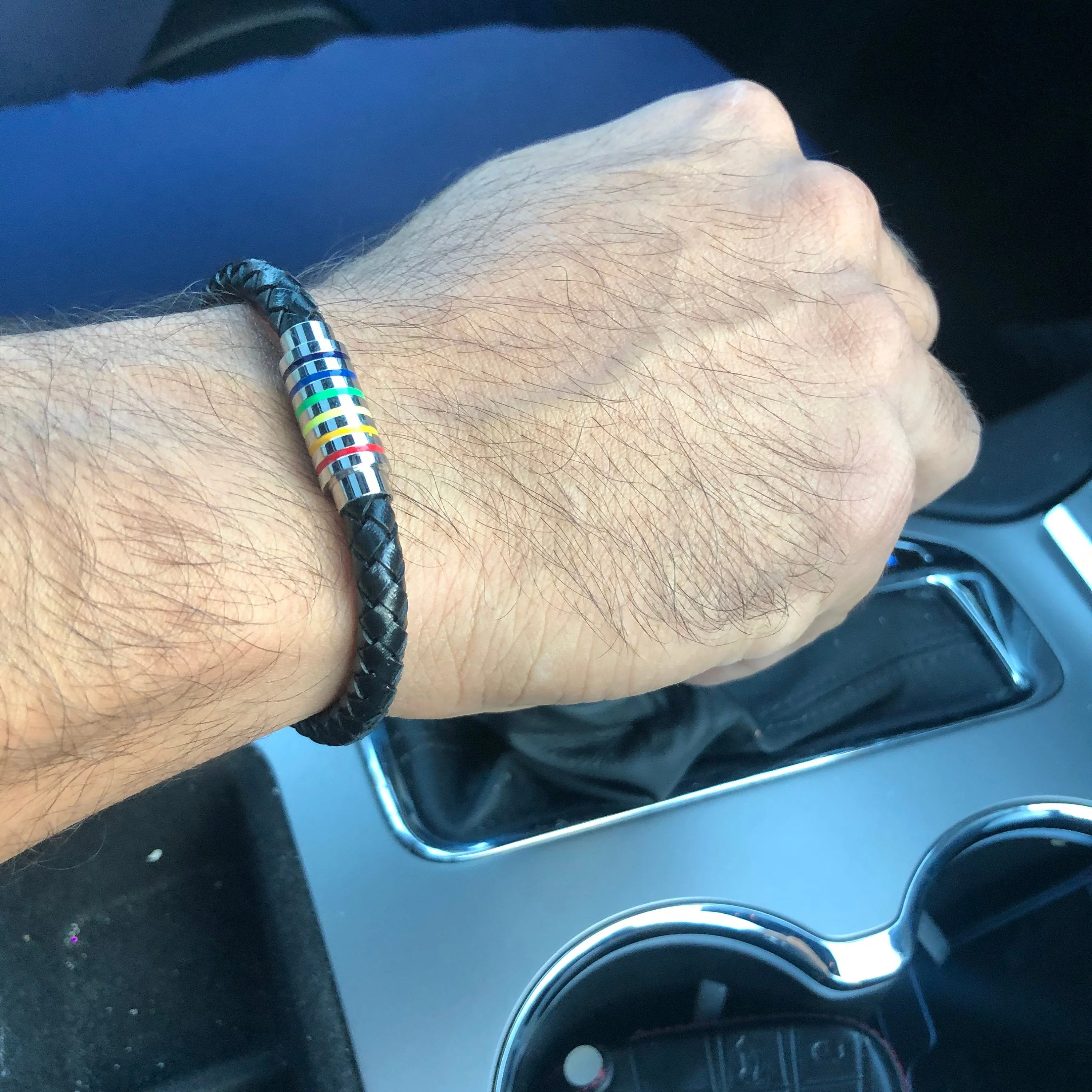 Pride Day - Rainbow Coloured Clasp Magnetic Bracelet - Image 7