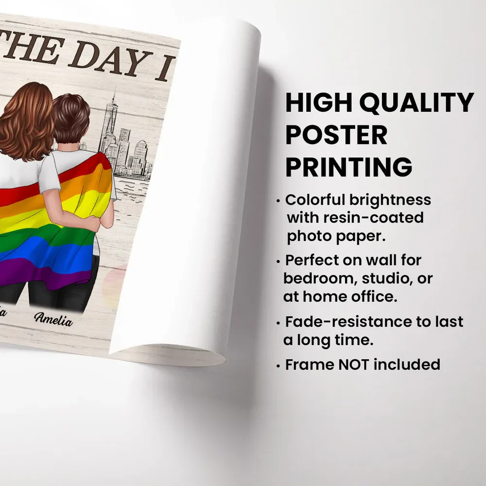 Pride Month LGBT Couple The Day I Met You Personalized Poster/Canvas - Image 10