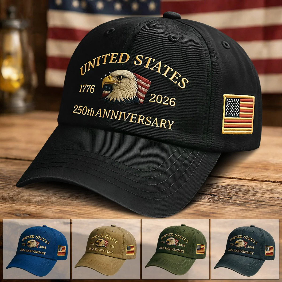Printed baseball cap, featuring the Logo of the 250th Anniversary of the United States - Image 5