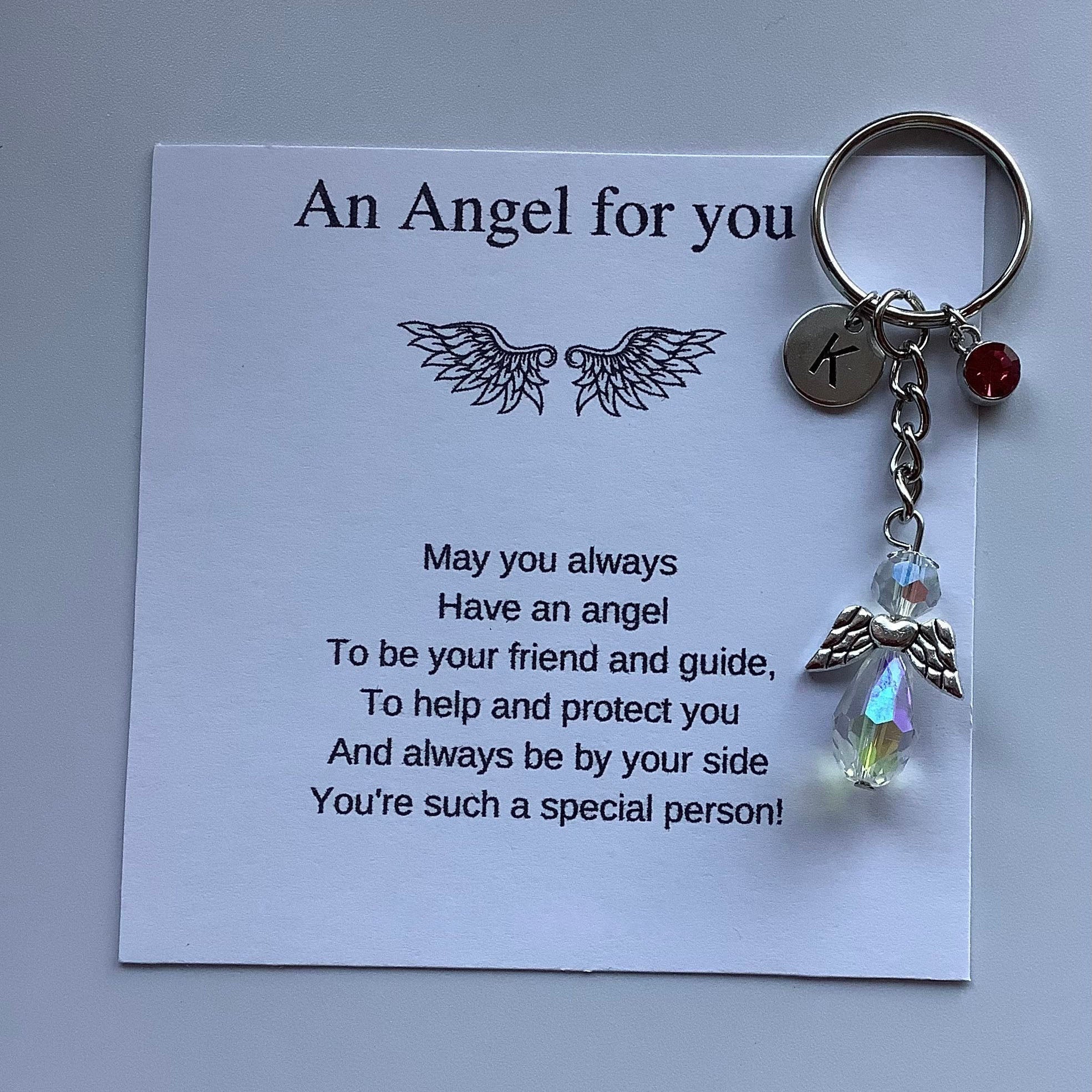 Protection Angel Personalized Guardian Angel Keychain, Best Friend Gift Idea - Image 3