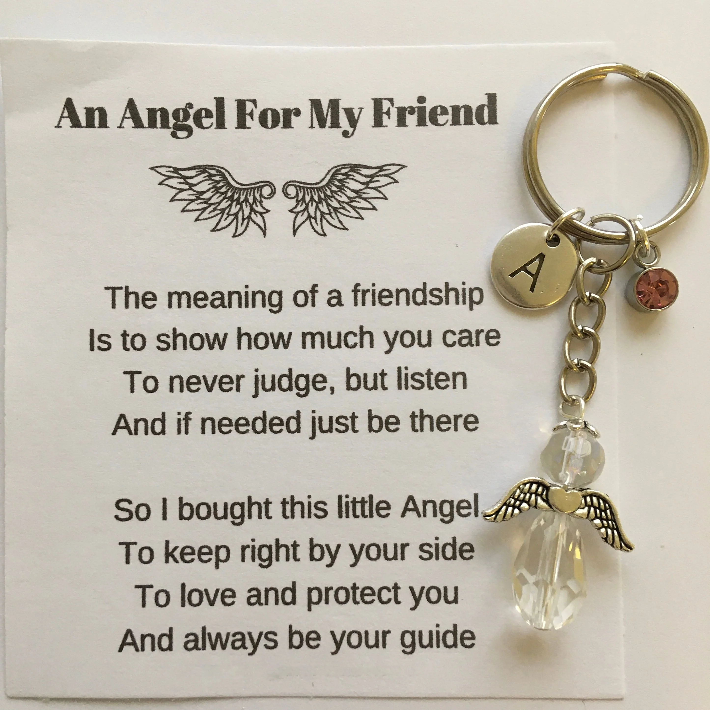 Protection Angel Personalized Guardian Angel Keychain, Best Friend Gift Idea - Image 4