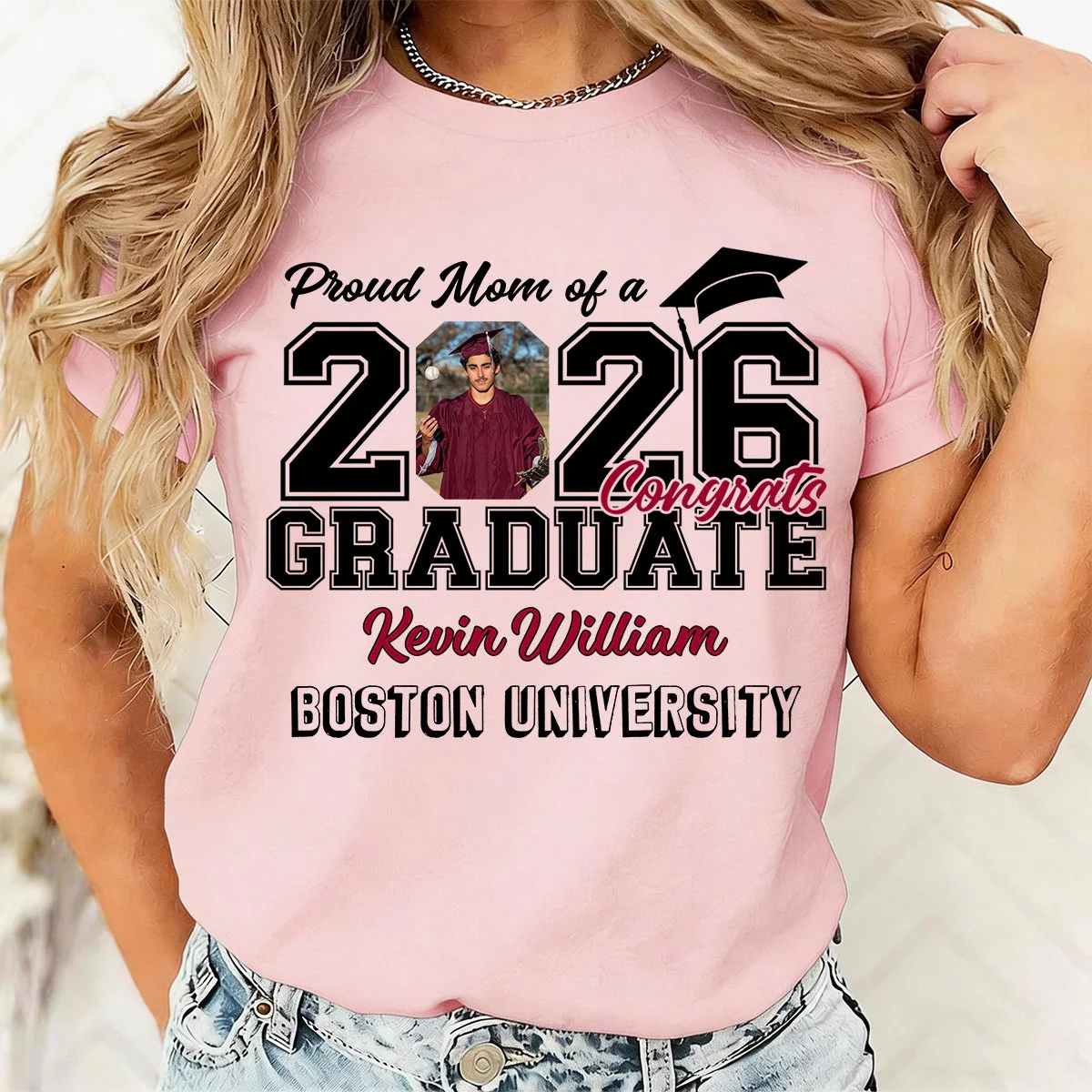 Proud Dad Mom Of A Graduate Personalized Family Of Senior Graduation Shirt - Image 5