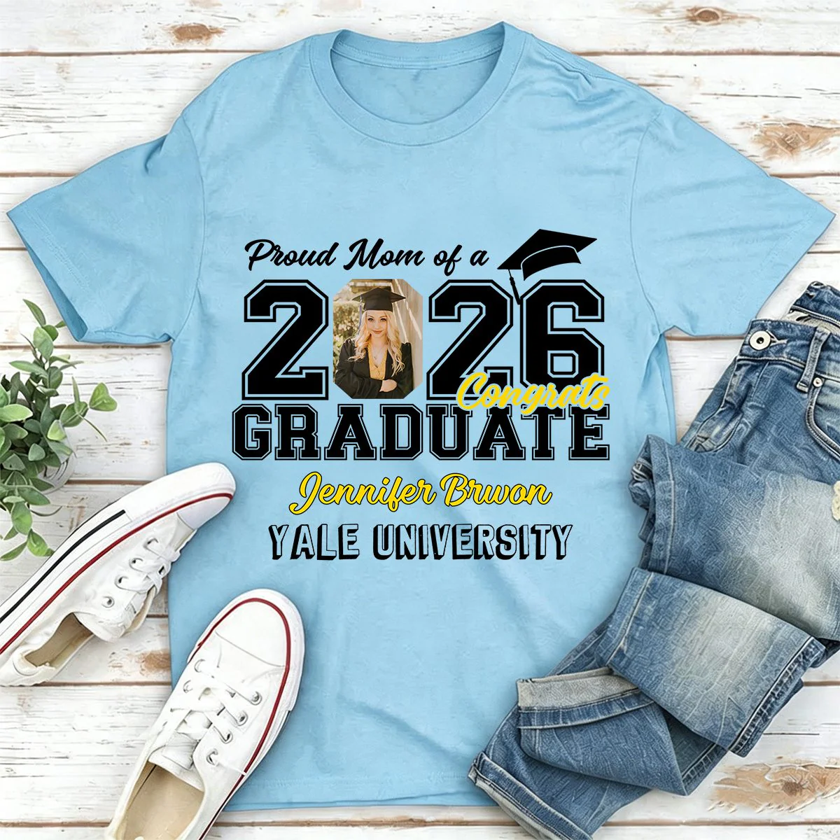 Proud Dad Mom Of A Graduate Personalized Family Of Senior Graduation Shirt - Image 6