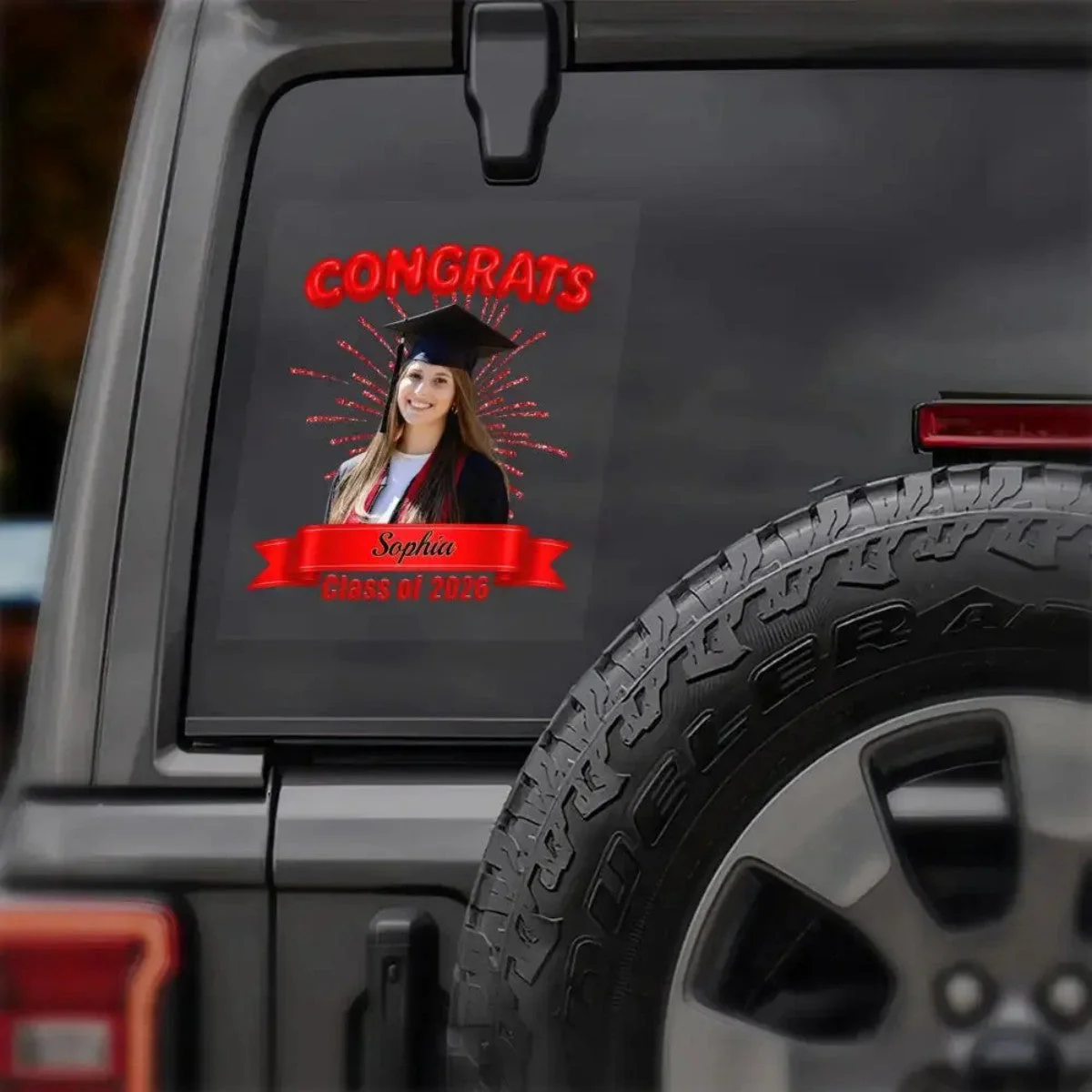 Proud Graduate? Show Them Off – Personalized Custom Photo Car Decal for Class of 2026 - Image 3