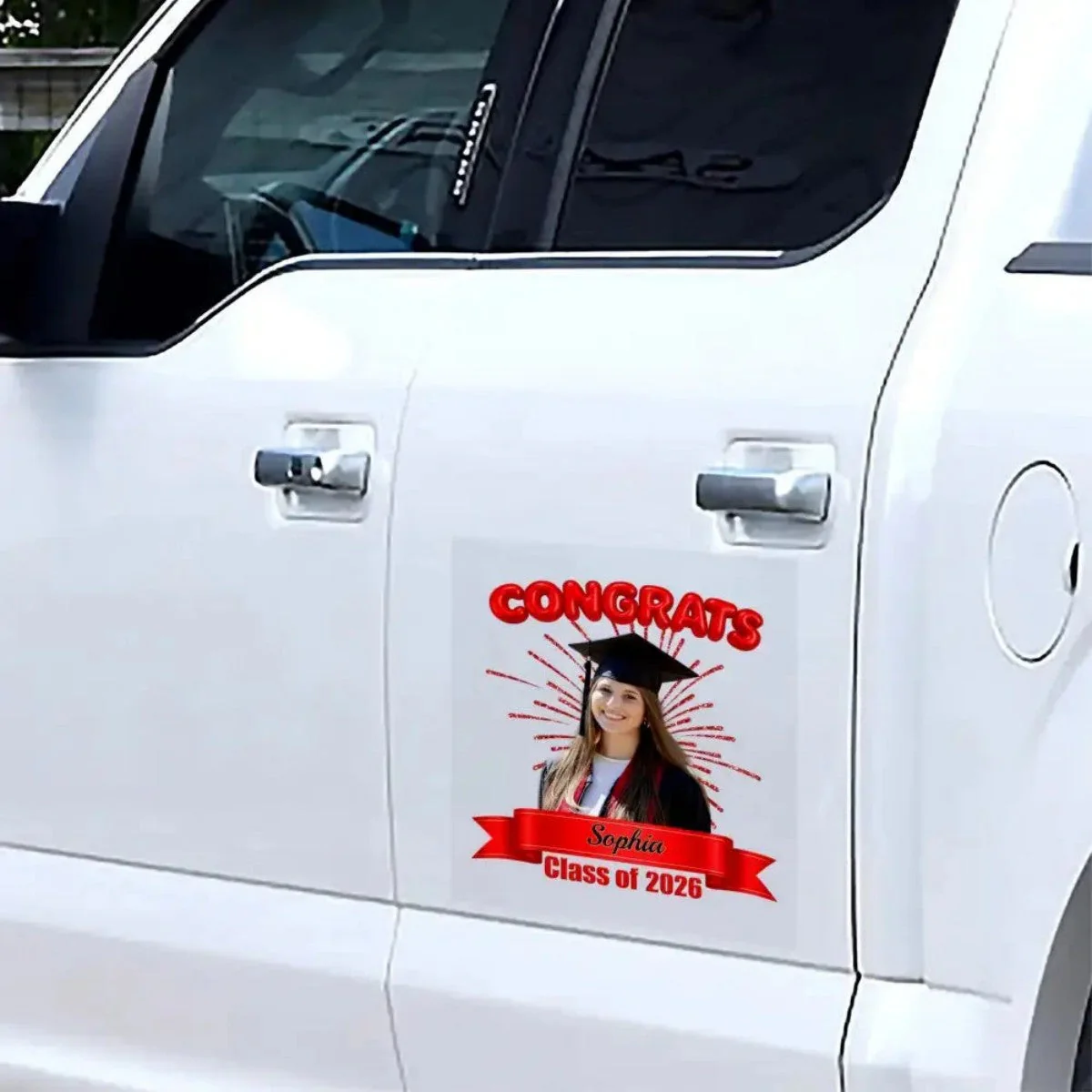 Proud Graduate? Show Them Off – Personalized Custom Photo Car Decal for Class of 2026 - Image 4