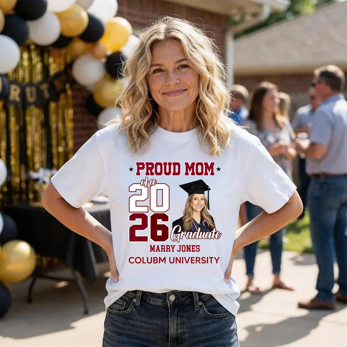 Proud Mom Of A Graduate 2026 - Personalized Custom Shirt - Image 6