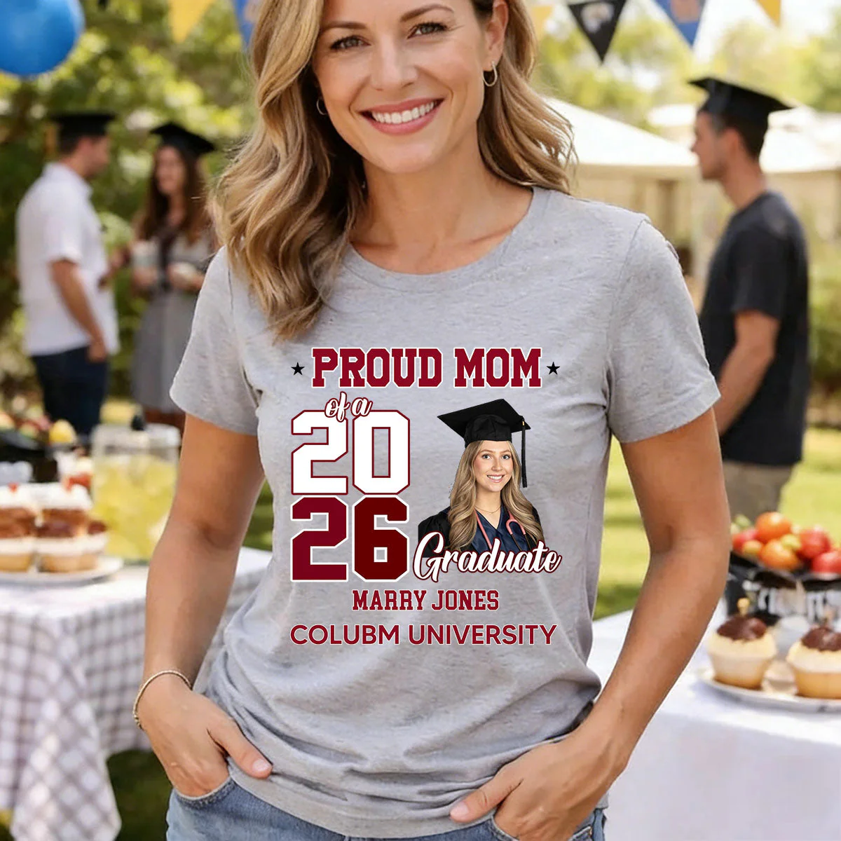 Proud Mom Of A Graduate 2026 - Personalized Custom Shirt - Image 7