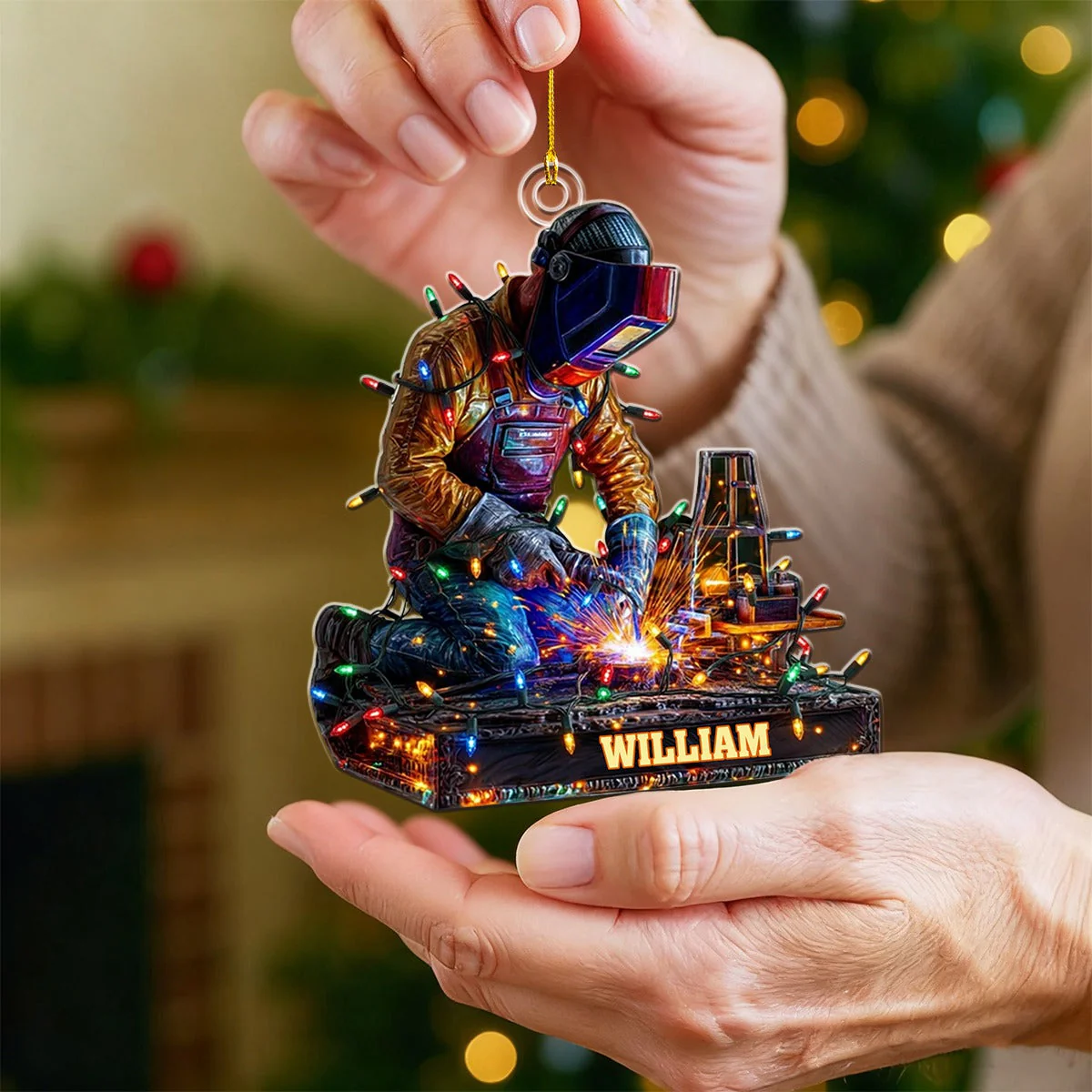 Proud Welder - Personalized Ornament, Christmas Gift for Welder - Image 2