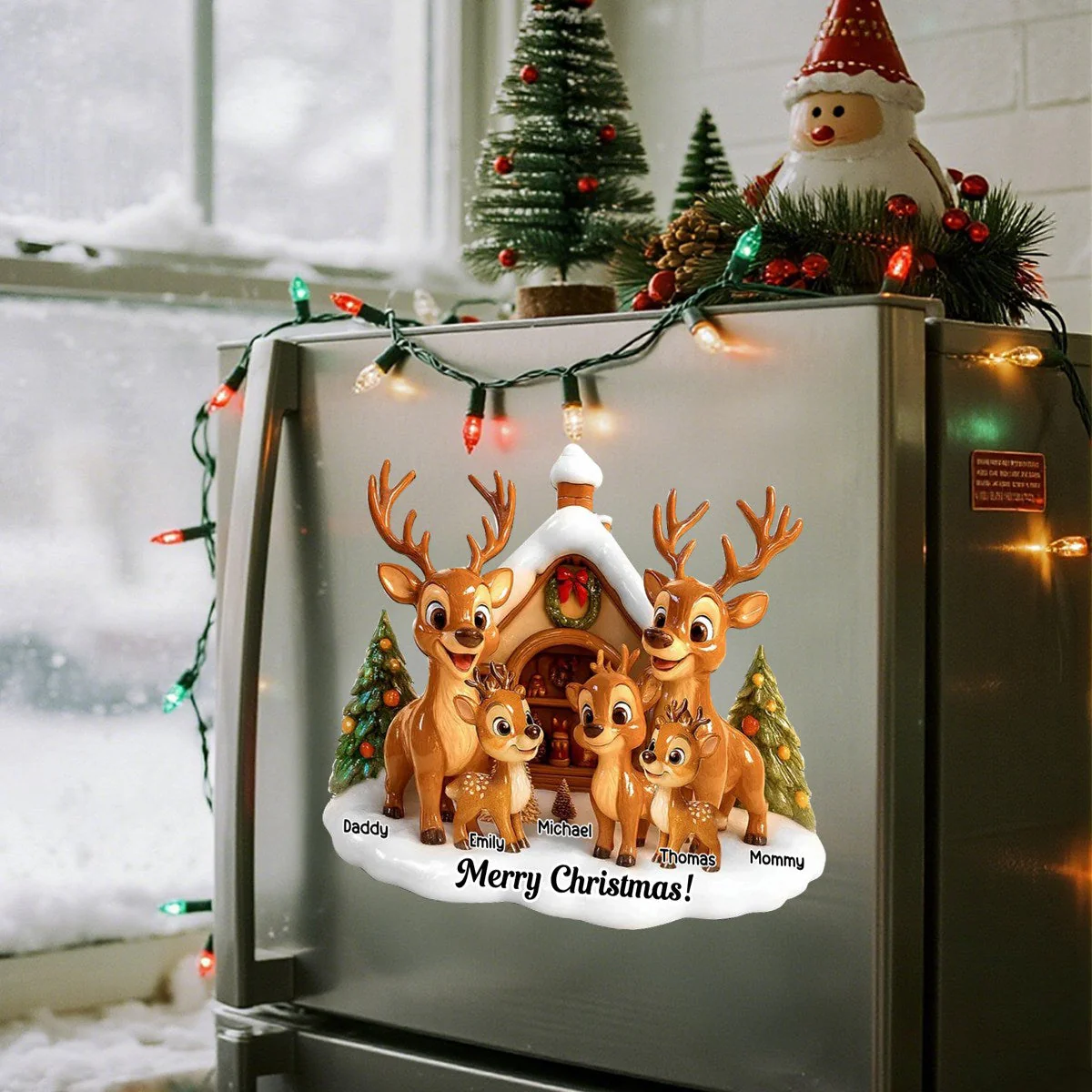Christmas Reindeer Family - Personalized Decal - Image 3