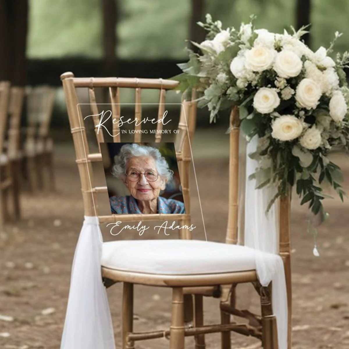 Reserved Memorial Sign Personalized Acrylic Plaque - In Loving Memory Wedding Decor - Image 2