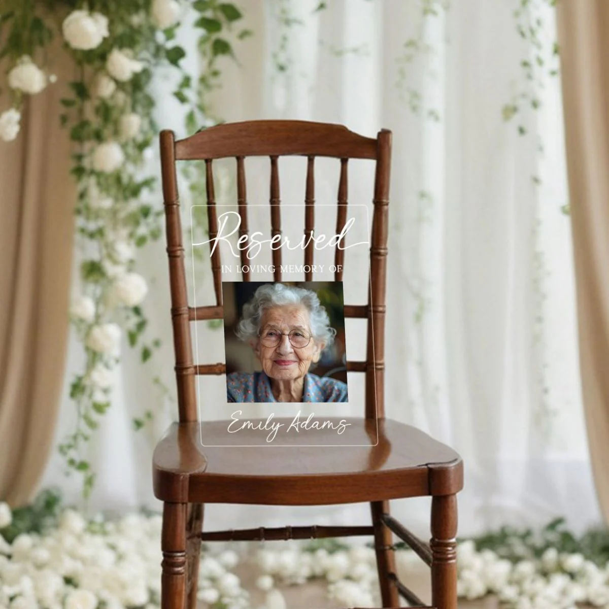 Reserved Memorial Sign Personalized Acrylic Plaque - In Loving Memory Wedding Decor - Image 3