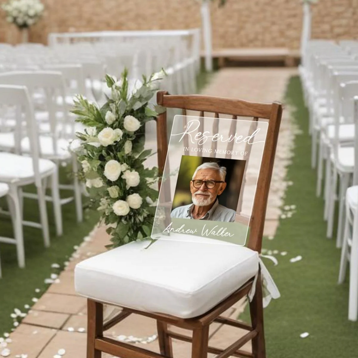 Reserved Memorial Sign Personalized Acrylic Plaque - In Loving Memory Wedding Decor - Image 4