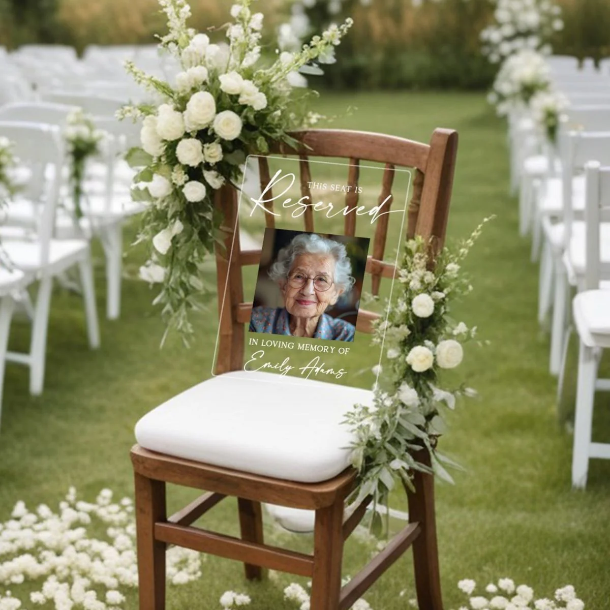 Reserved Memorial Sign Personalized Acrylic Plaque - In Loving Memory Wedding Decor - Image 5