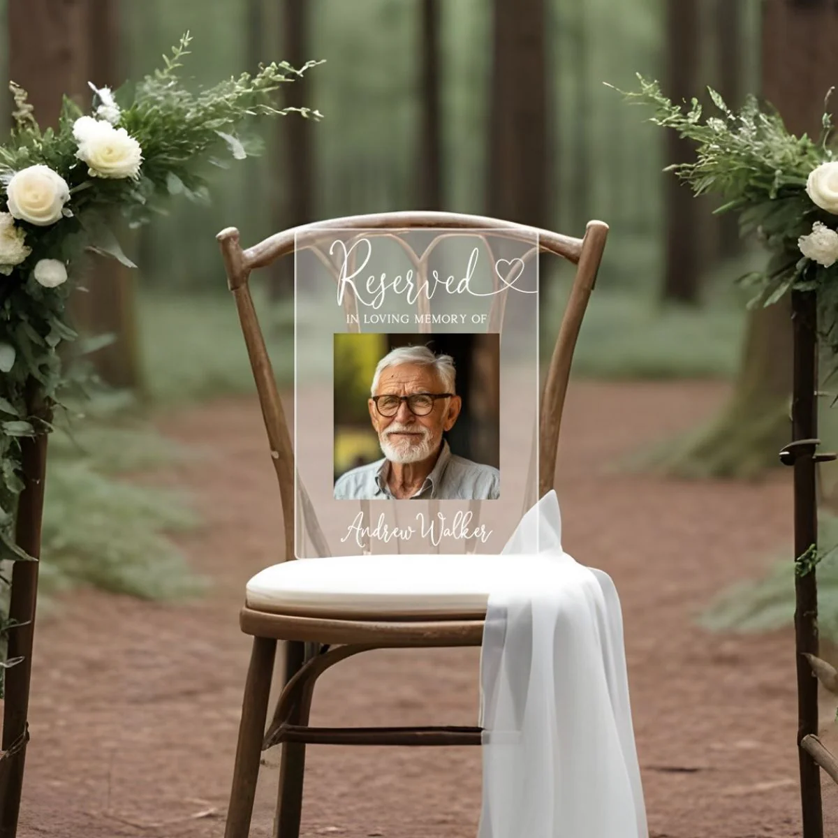 Reserved Memorial Sign Personalized Acrylic Plaque - In Loving Memory Wedding Decor - Image 6