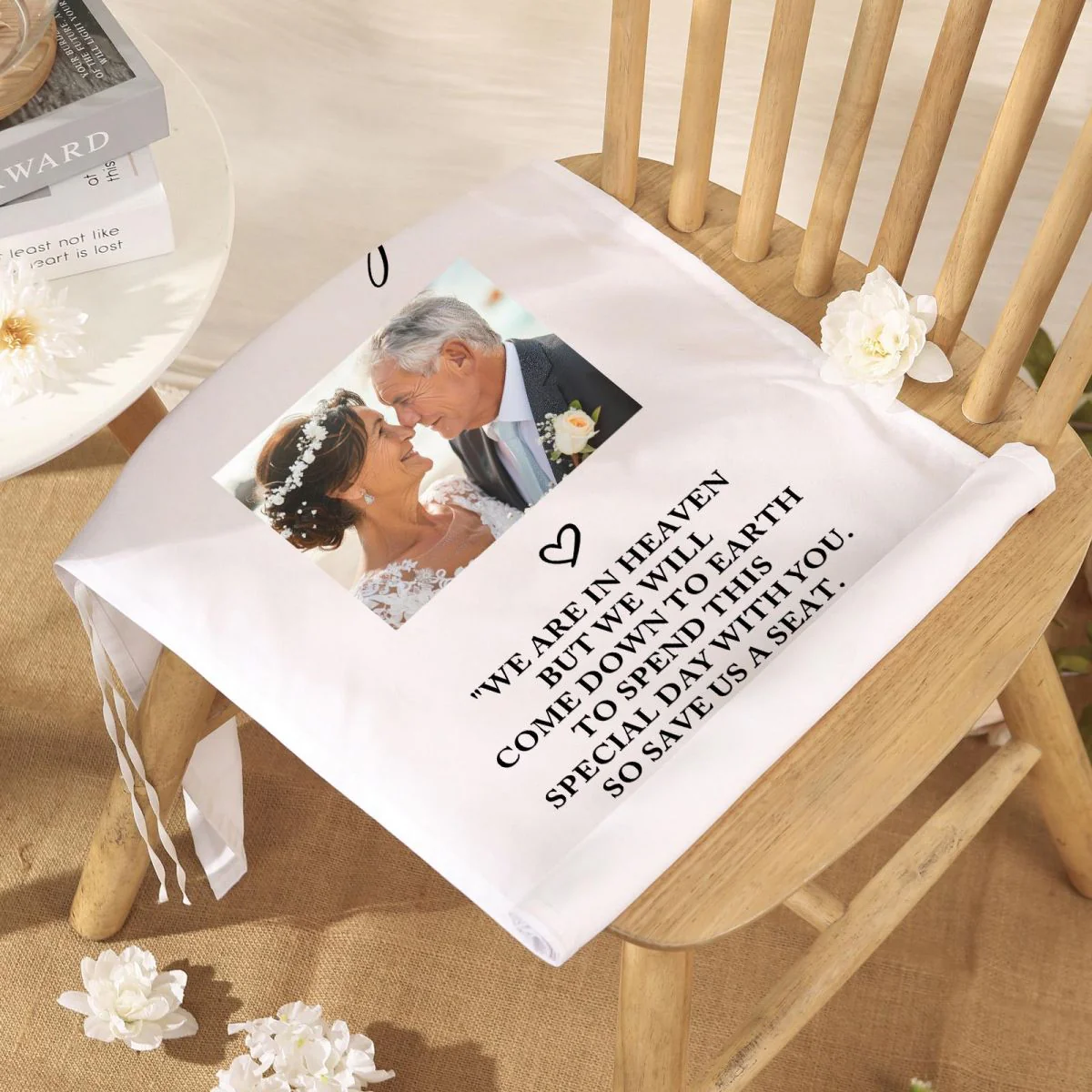Reserved Wedding Memorial Chair Sign, Custom Memorial Wedding Sign,Wedding Chair Banner In Memory Of Loved Ones - Image 6