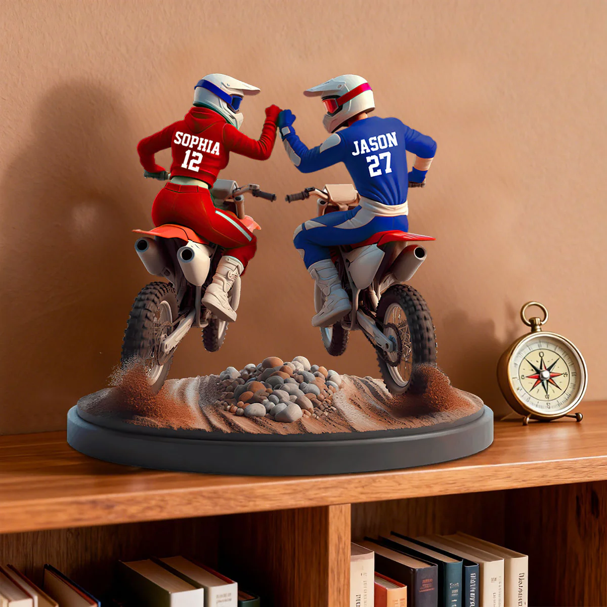 "Ride Together, Stay Together" - Personalized Dirt Bike Couple Acrylic Plaque - Custom Gifts for Moto-Loving Couples - Image 6