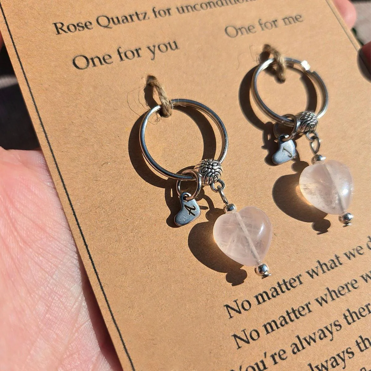 Rose Quartz For Unconditional Love Personalized Crystal Keyring Gift Set - Image 13