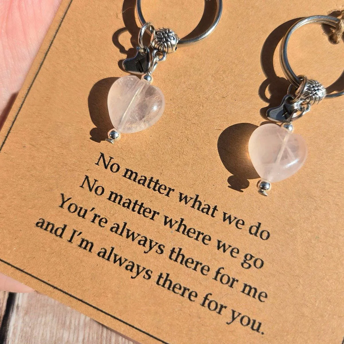Rose Quartz For Unconditional Love Personalized Crystal Keyring Gift Set - Image 15